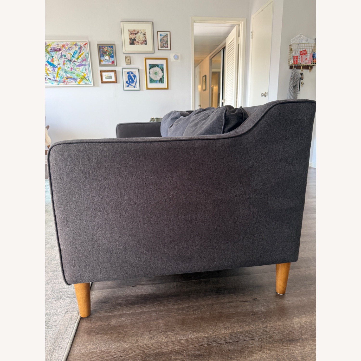 West Elm Dark Gray Hamilton Sofa (81”) - image-5