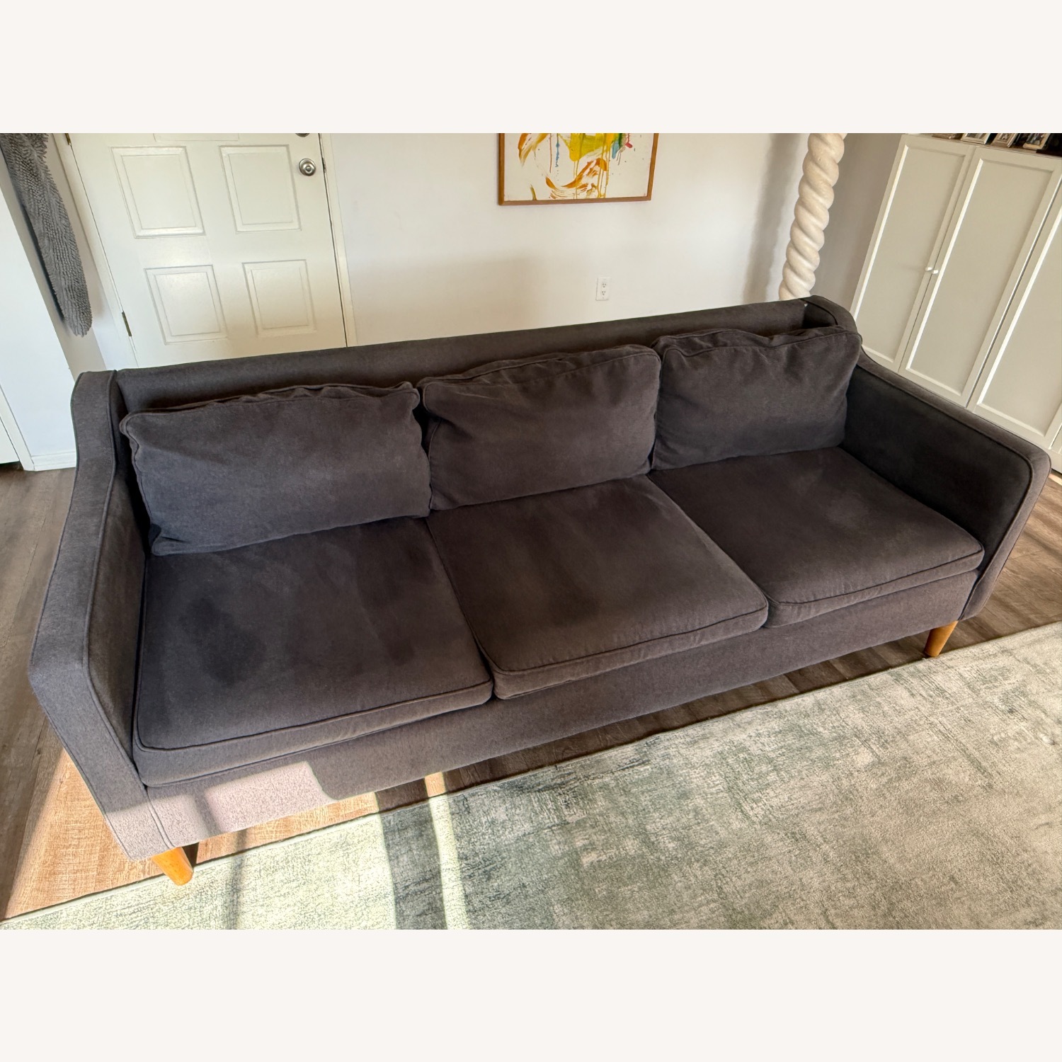 West Elm Dark Gray Hamilton Sofa (81”) - image-7