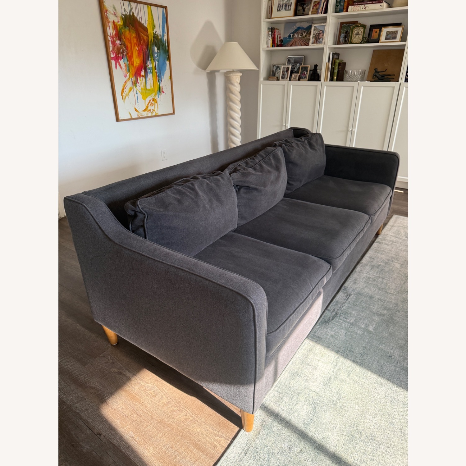 West Elm Dark Gray Hamilton Sofa (81”) - image-3
