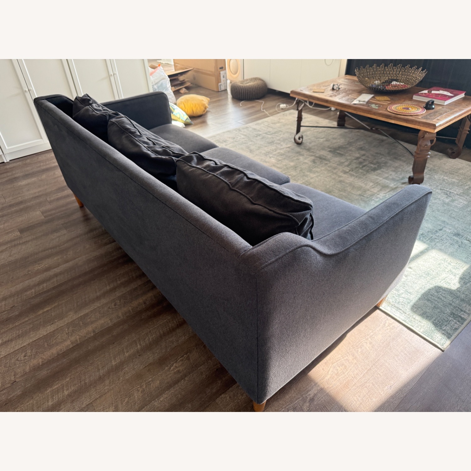 West Elm Dark Gray Hamilton Sofa (81”) - image-2