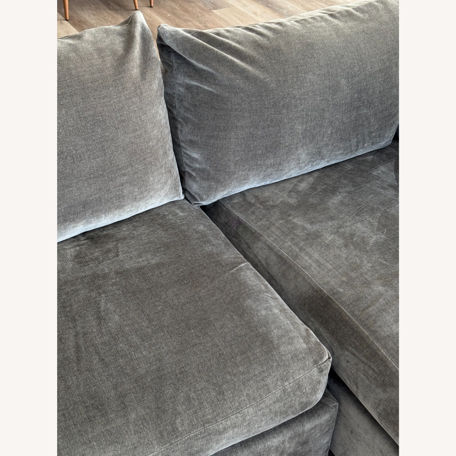 Kreiss Gray Sofa Two Piece Sectional - image-4