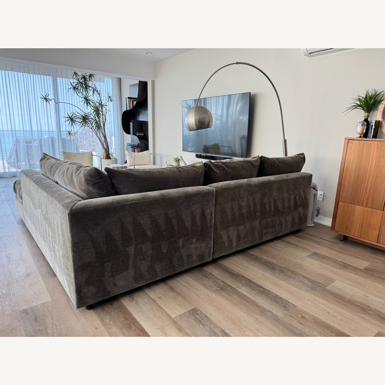 Kreiss Gray Sofa Two Piece Sectional - image-6