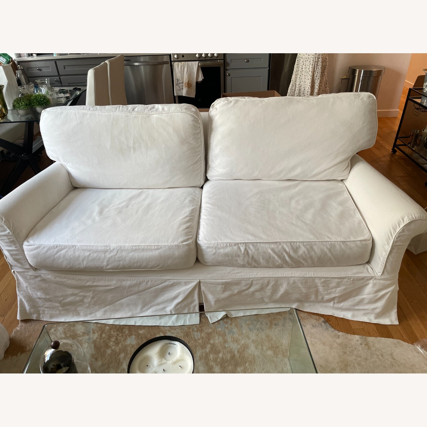 Crate & Barrel Slipcover Sectional - image-1