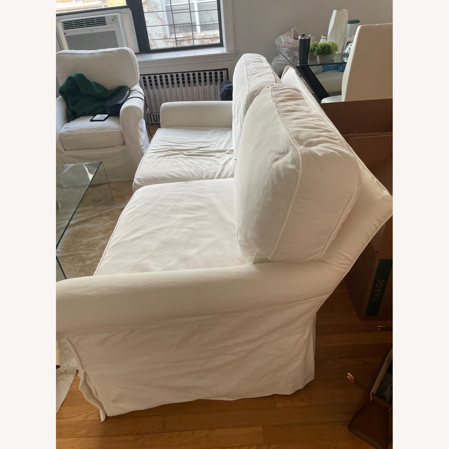 Crate & Barrel Slipcover Sectional - image-2