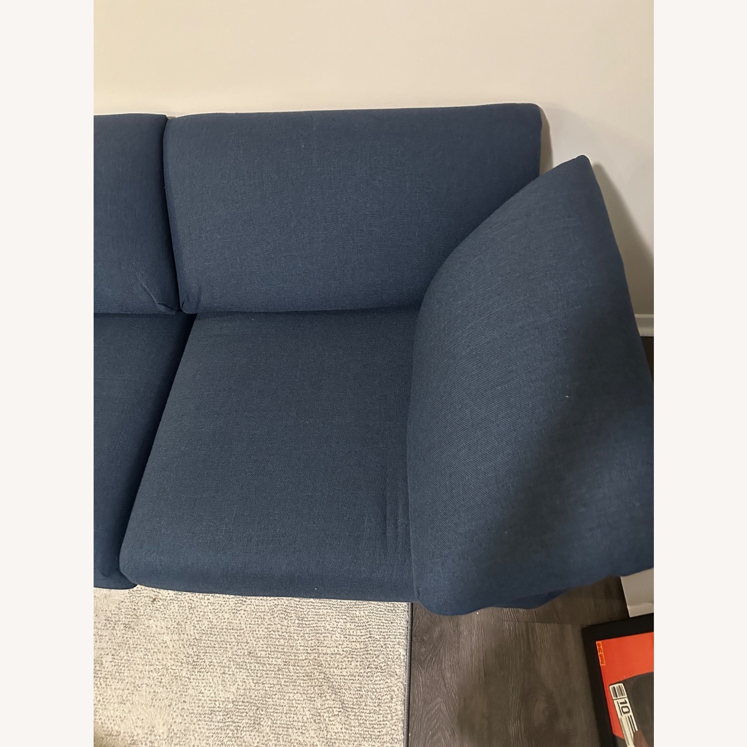 Burrow 3 piece Sectional W Ottoman in Navy - image-3