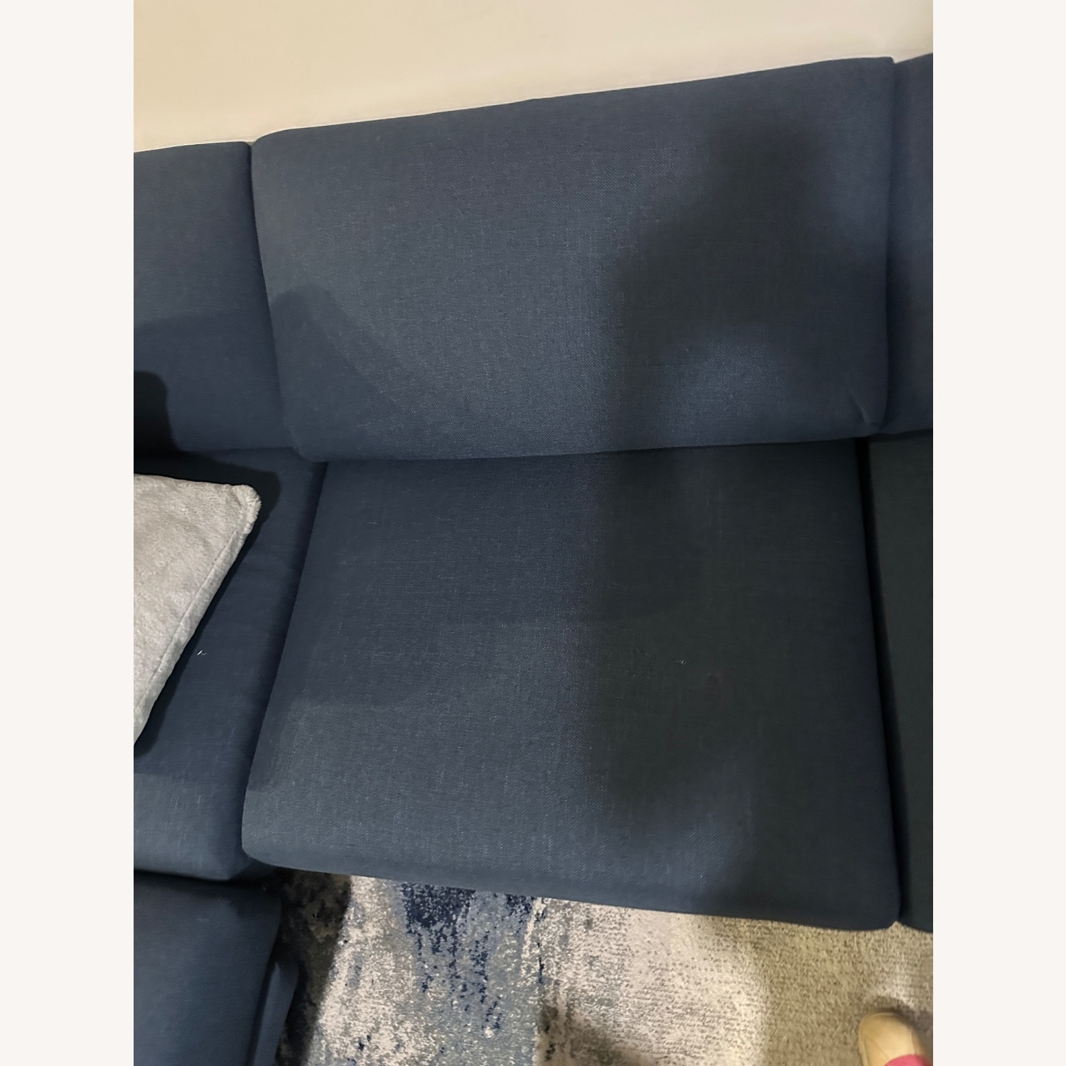 Burrow 3 piece Sectional W Ottoman in Navy - image-4