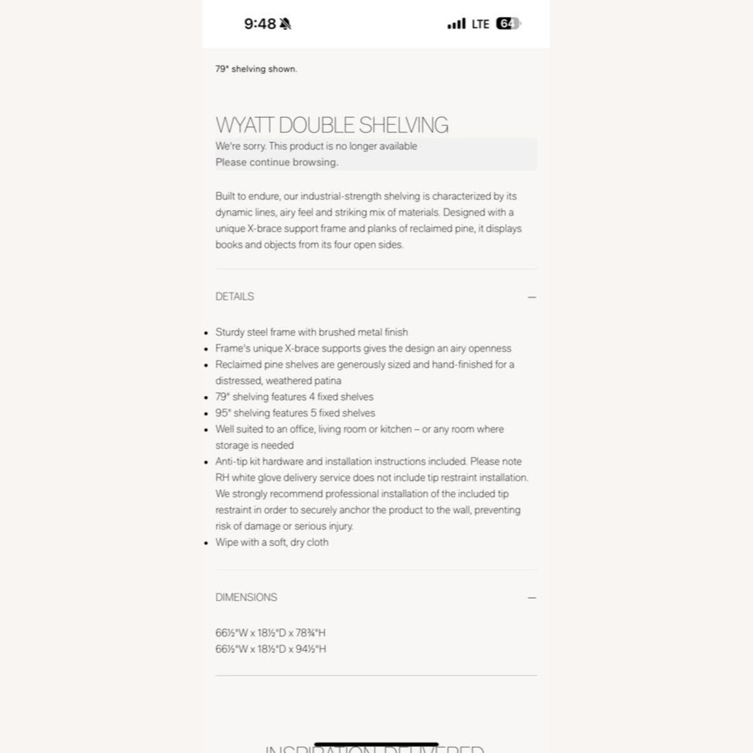 Restoration Hardware Wyatt Shelving - image-3