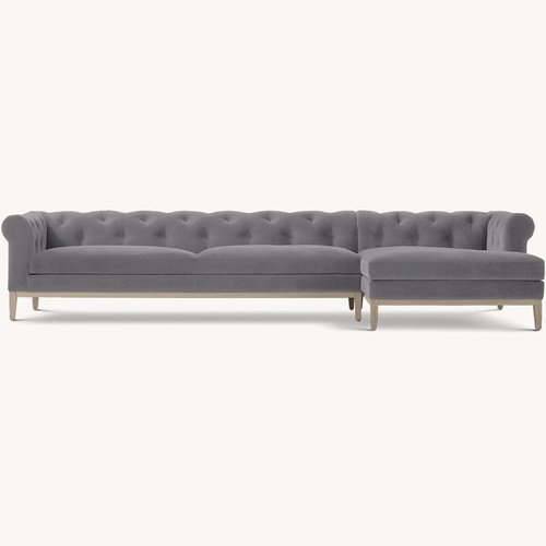 Used RH Italia Chesterfield Right-Arm Sofa Chaise for sale on AptDeco