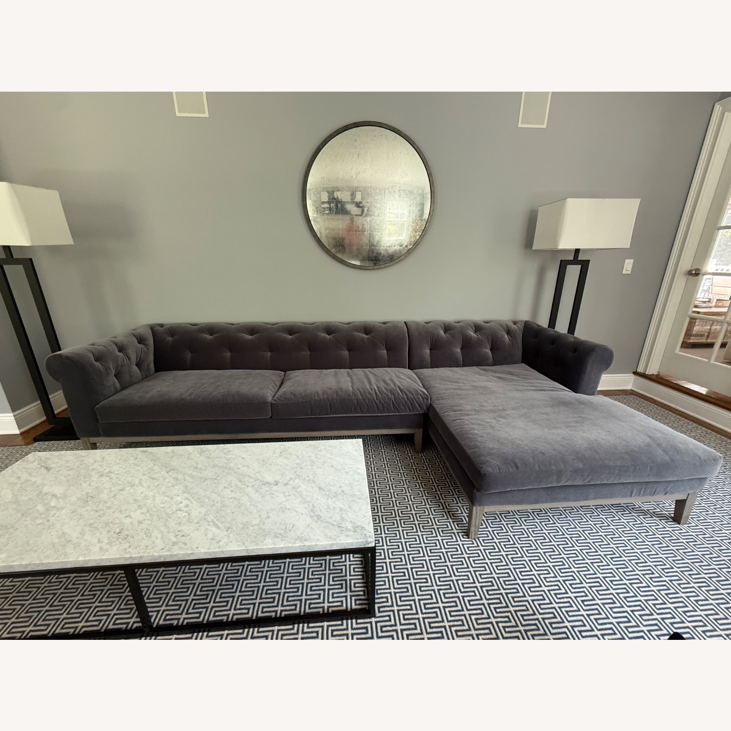 RH Italia Chesterfield Right-Arm Sofa Chaise - image-6