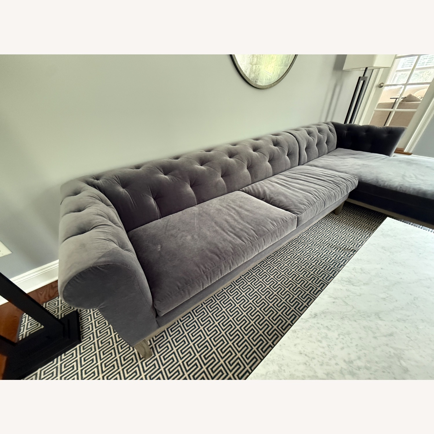 RH Italia Chesterfield Right-Arm Sofa Chaise - image-2