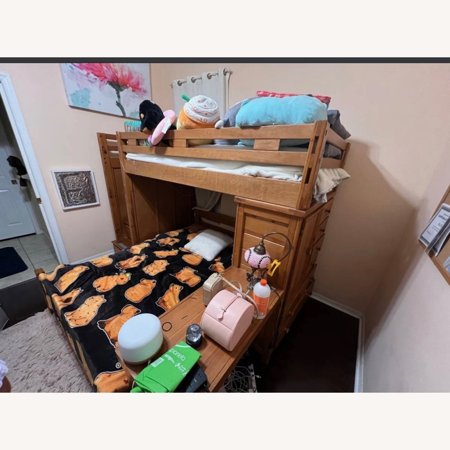 Kids Creekside 2.0 Chestnut Twin/Full Step Loft With Loft Chest And Desk Attachment - image-2