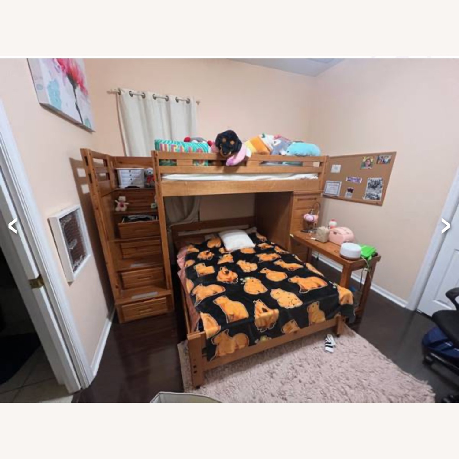 Kids Creekside 2.0 Chestnut Twin/Full Step Loft With Loft Chest And Desk Attachment - image-1
