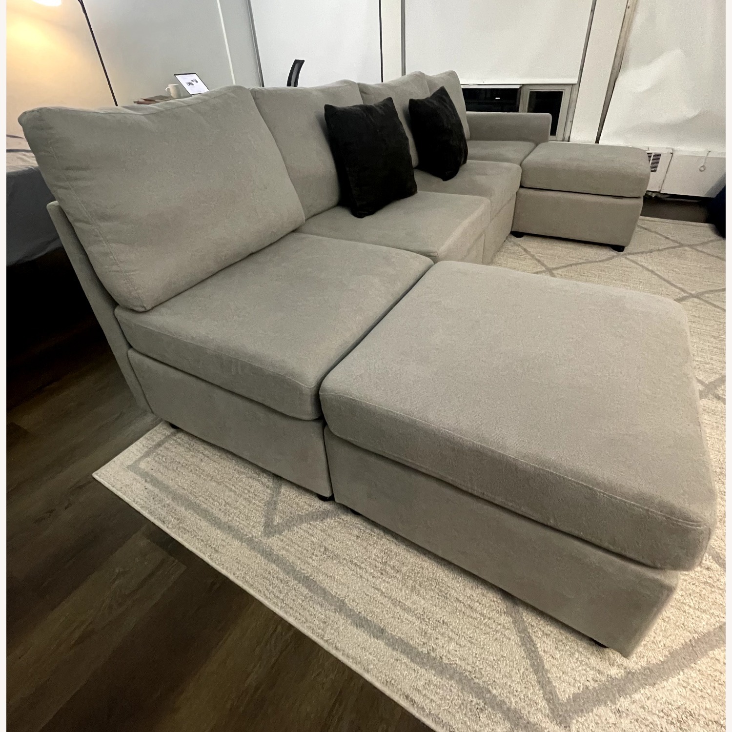 Modern Gray Modular Sectional Sofa - image-2