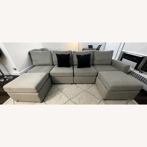 Used Modern Gray Modular Sectional Sofa for sale on AptDeco