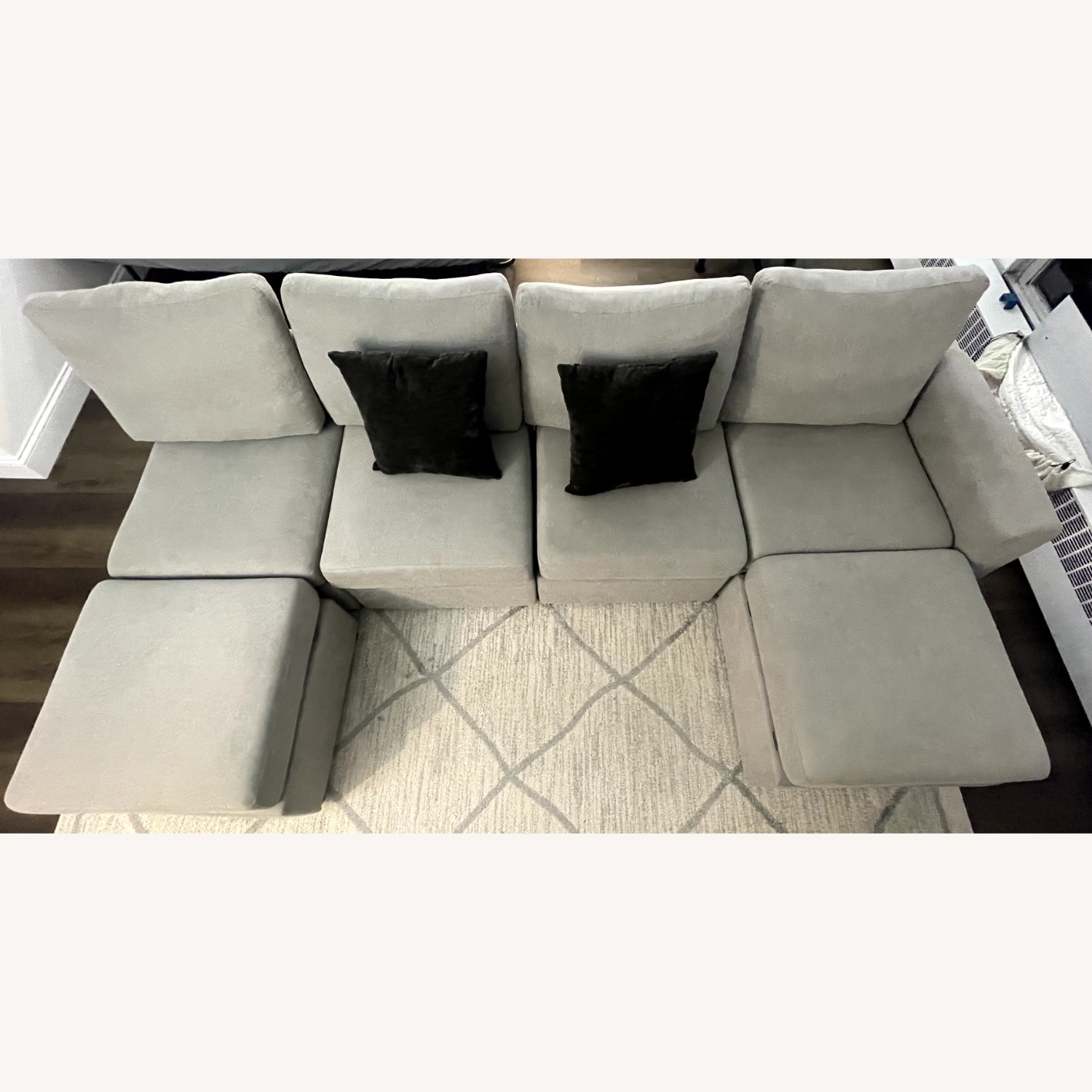 Modern Gray Modular Sectional Sofa - image-1