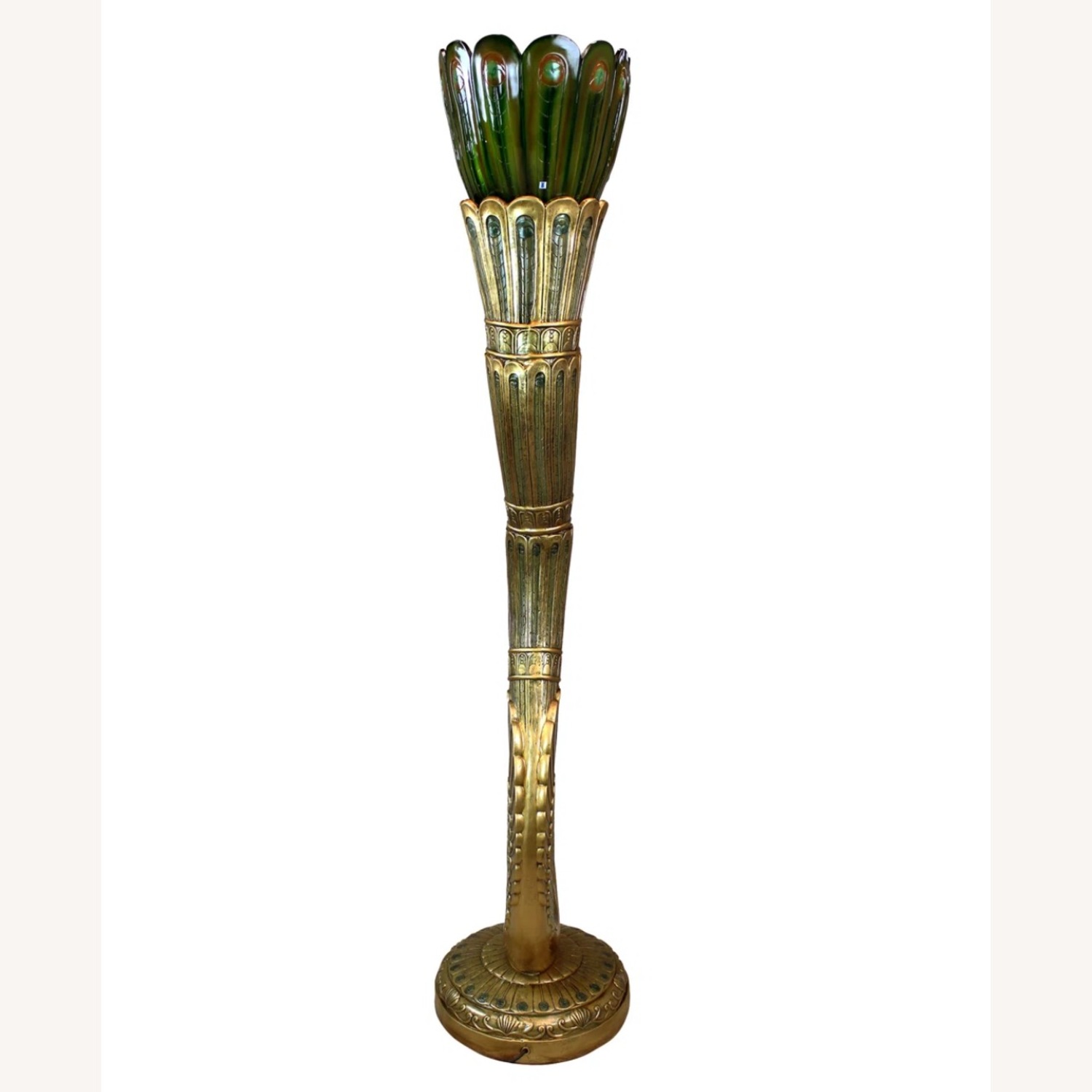 Art Deco 70" Peacock Floor Lamp - image-3