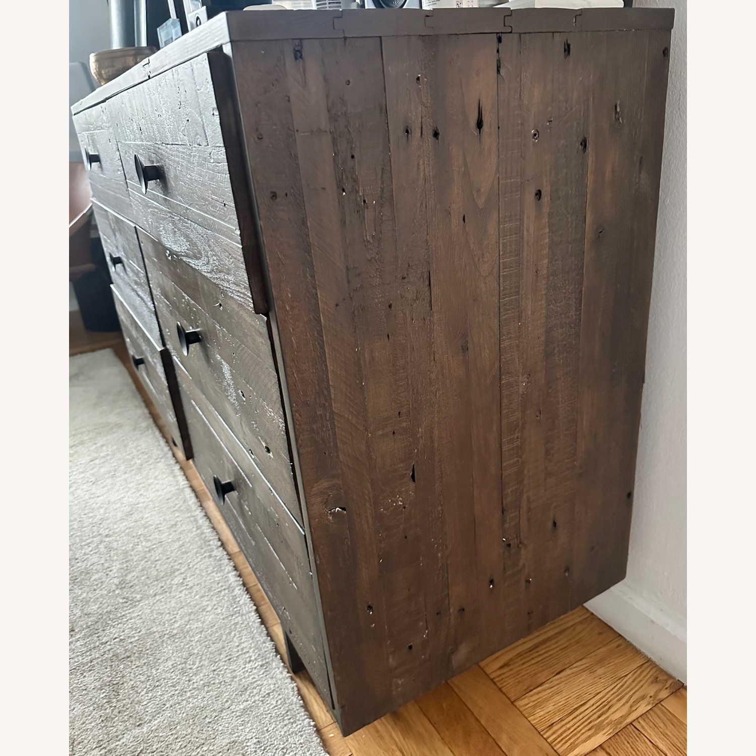 West Elm Reclaimed Dark Wood 6 Drawer Dresser - image-3