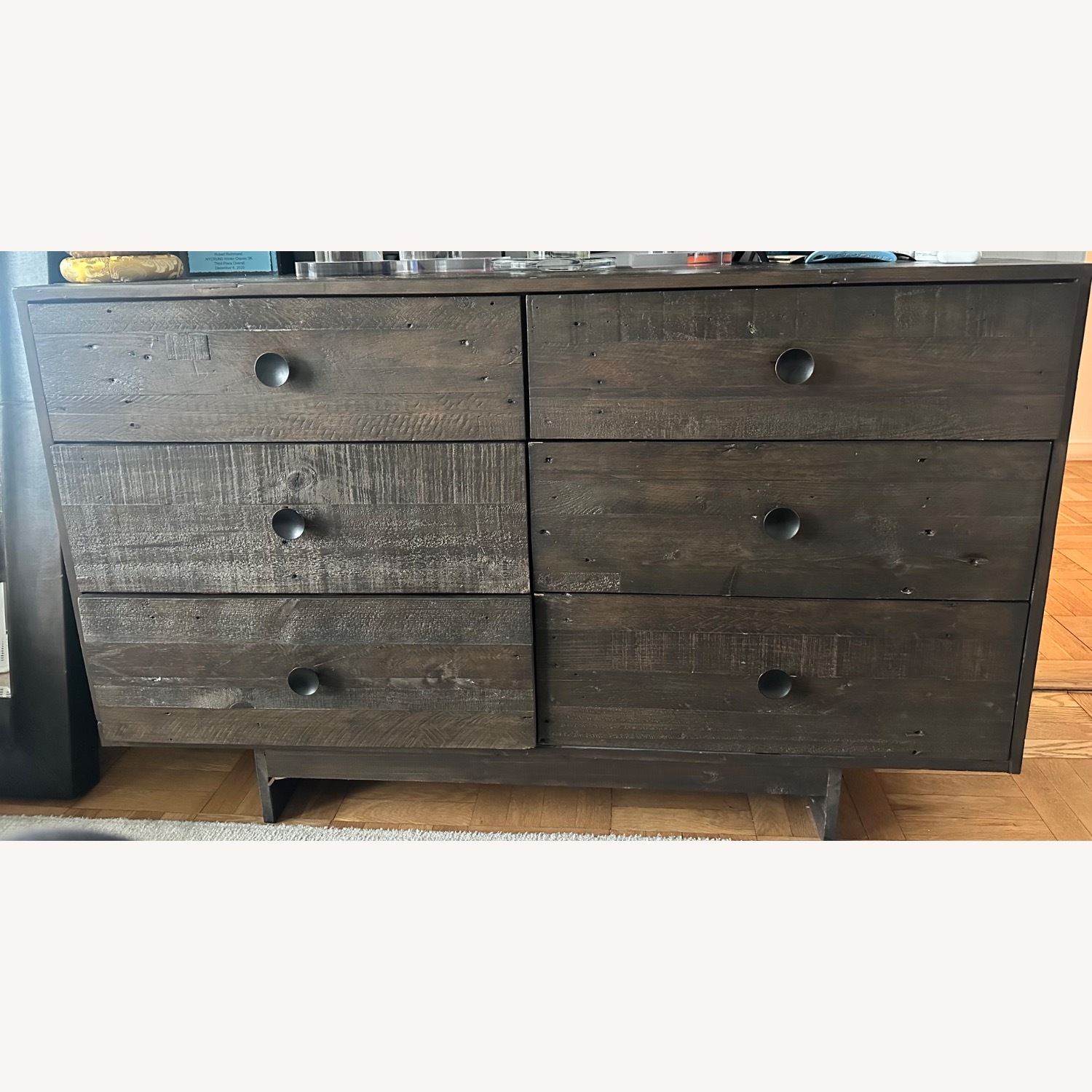 West Elm Reclaimed Dark Wood 6 Drawer Dresser - image-2