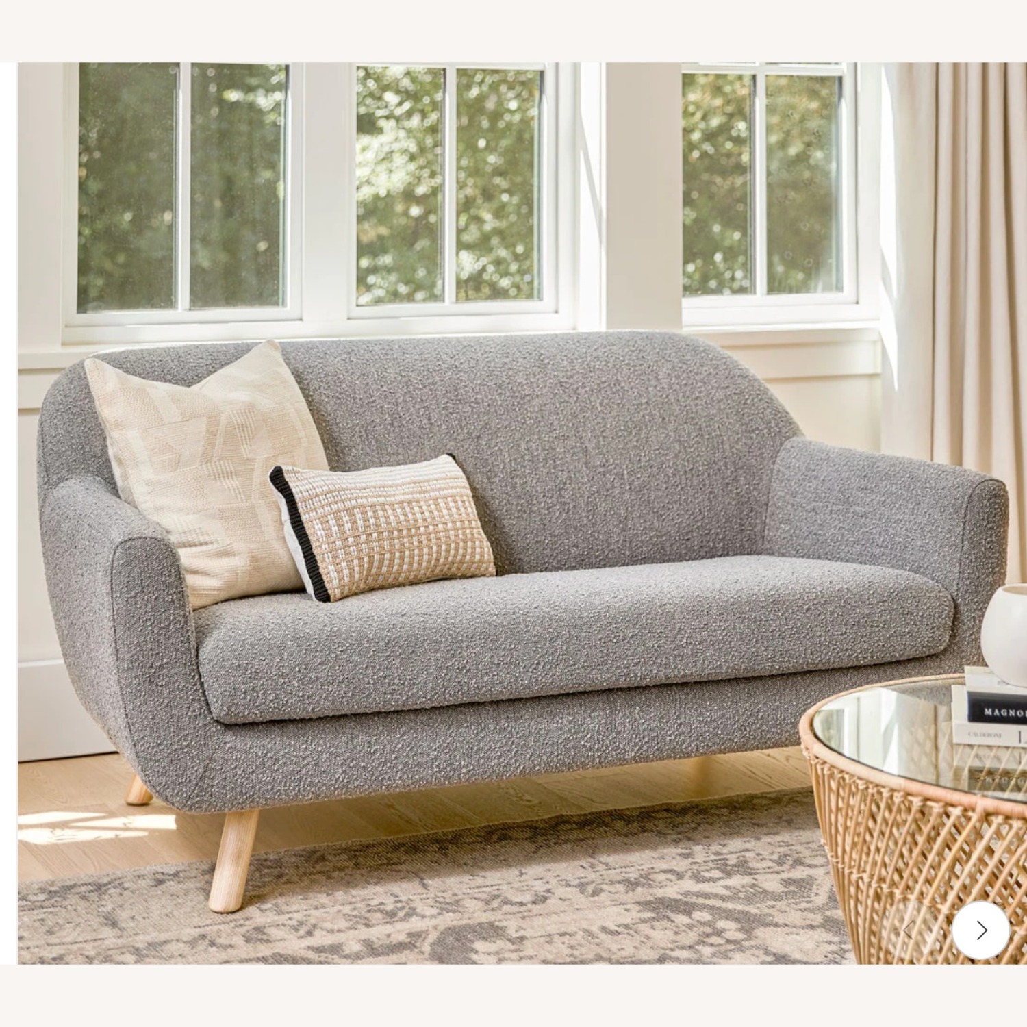 Article Gabriola 64" Loveseat - Dover Gray Bouclé - image-4