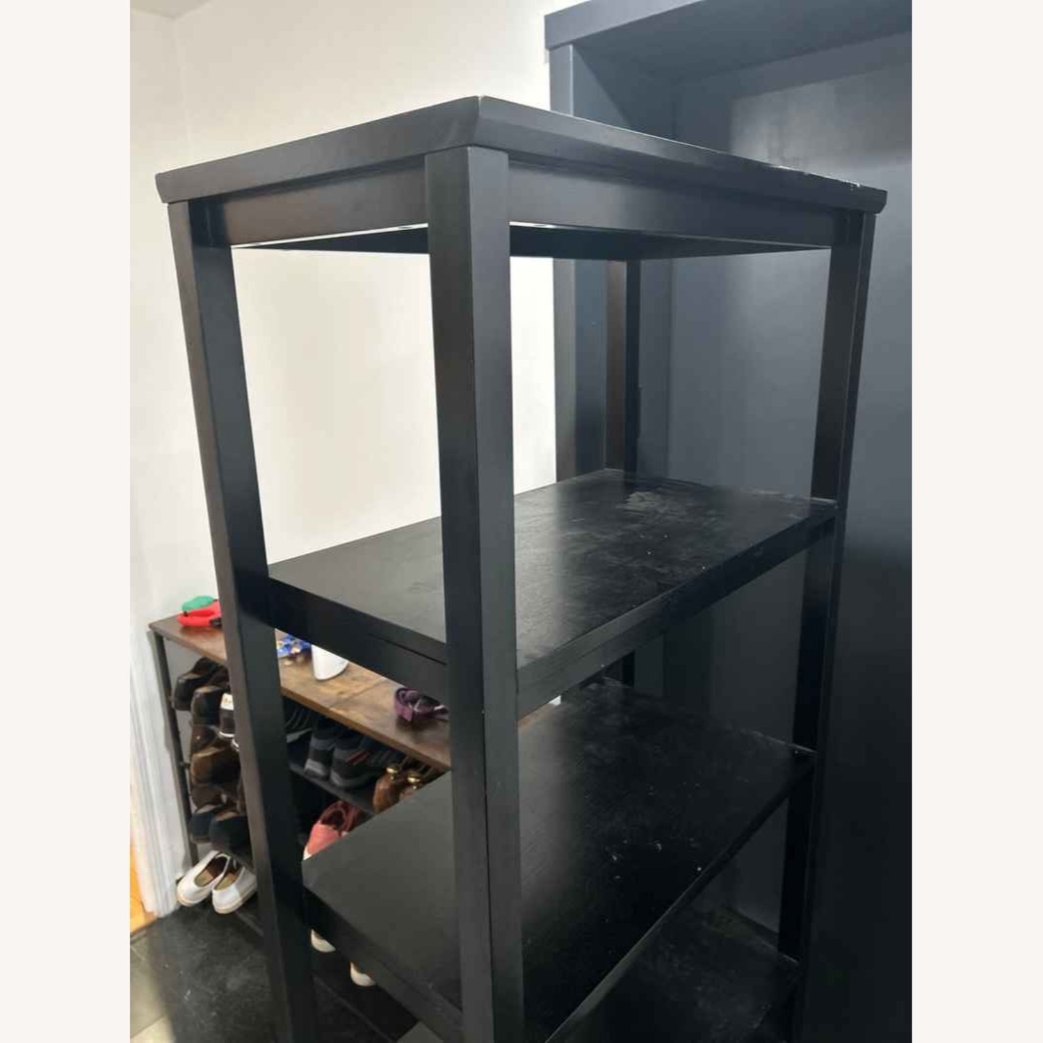 Crate & Barrel Tate Black Wooden Bookshelf - image-5