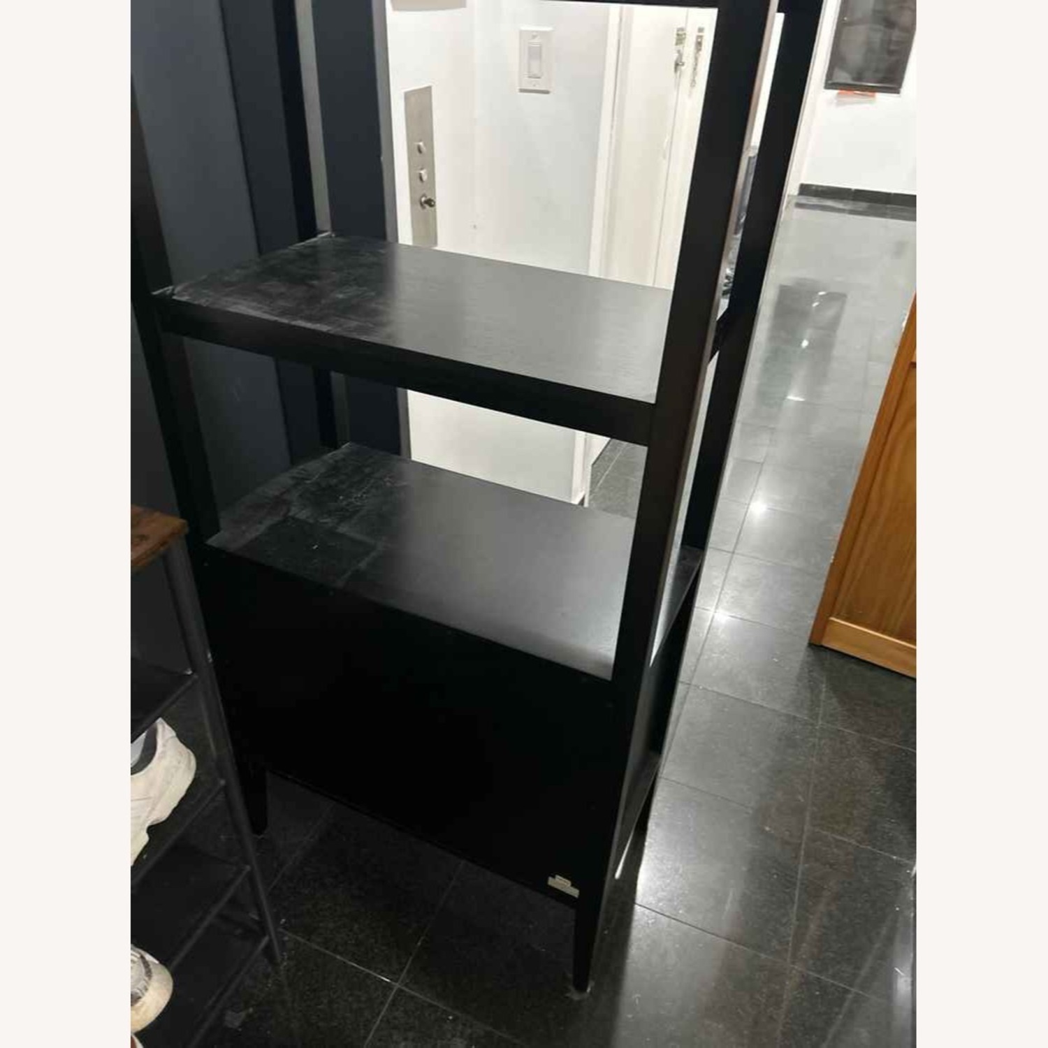 Crate & Barrel Tate Black Wooden Bookshelf - image-6