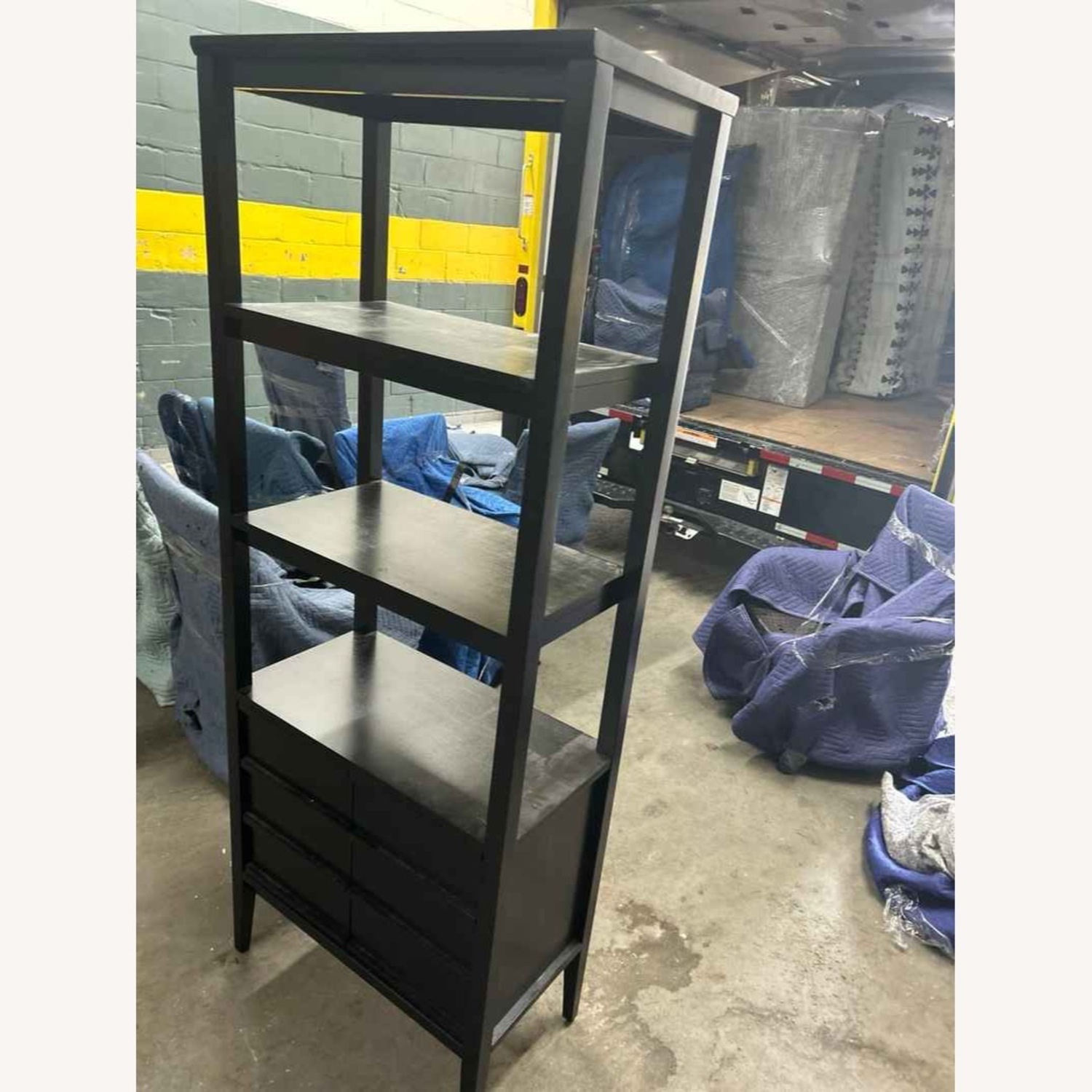 Crate & Barrel Tate Black Wooden Bookshelf - image-9