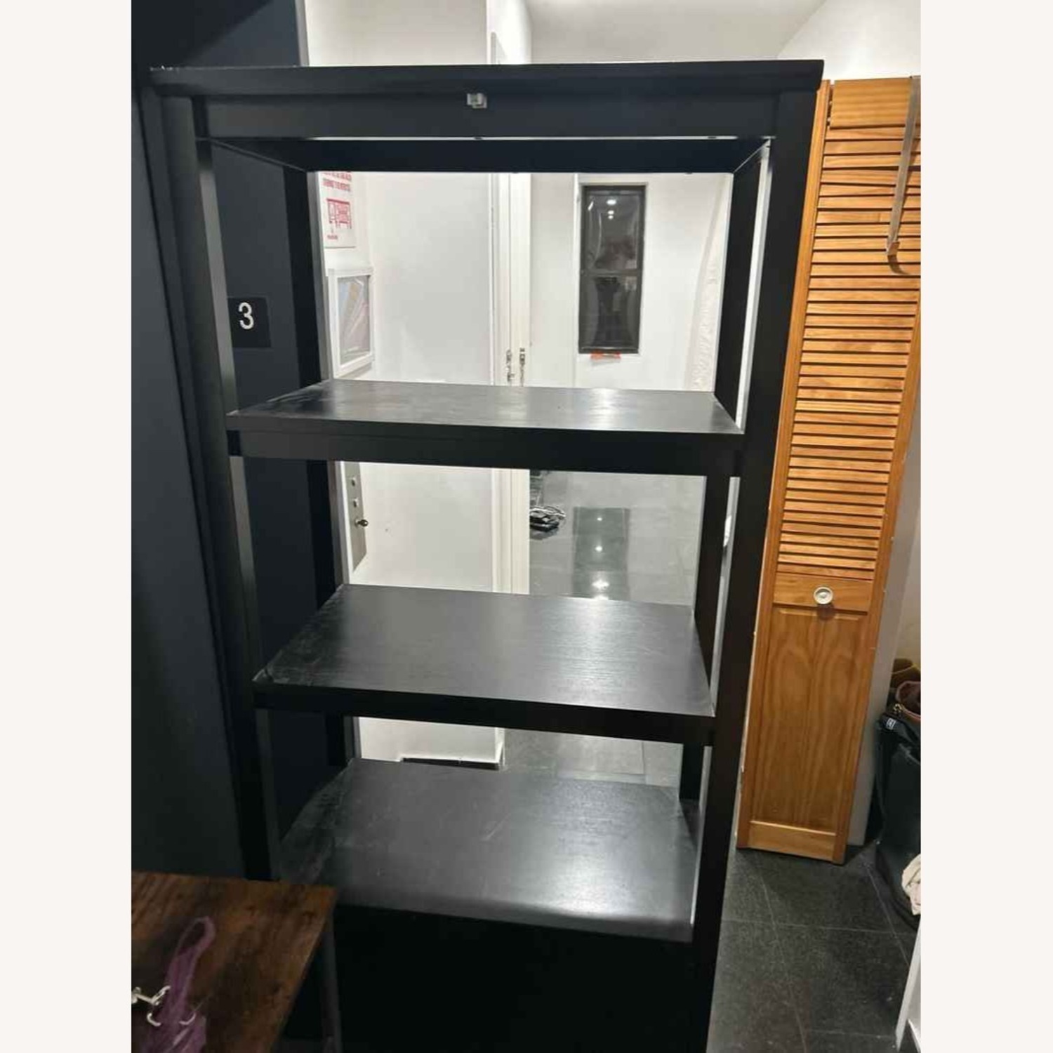 Crate & Barrel Tate Black Wooden Bookshelf - image-4