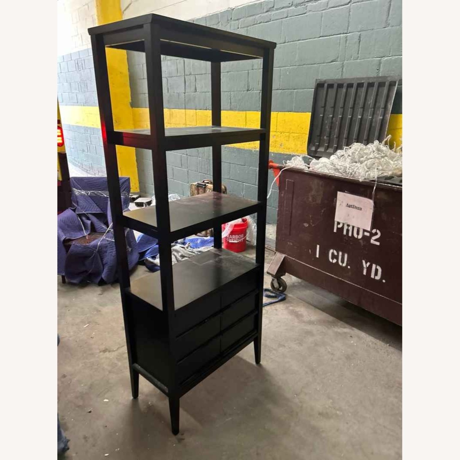 Crate & Barrel Tate Black Wooden Bookshelf - image-8