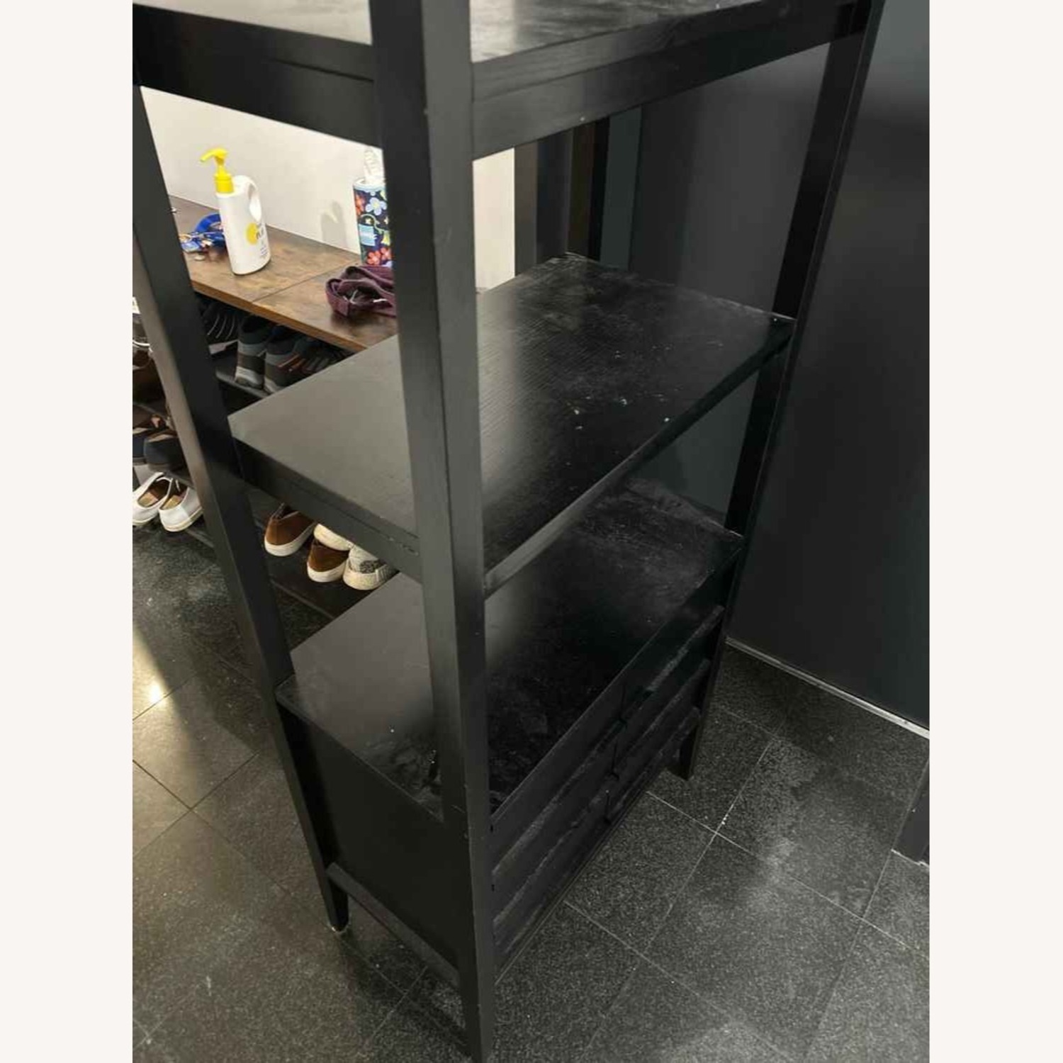 Crate & Barrel Tate Black Wooden Bookshelf - image-7