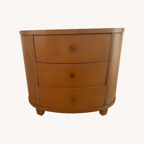 Used Drexel 3 Drawer Demi Lune Nightstand for sale on AptDeco