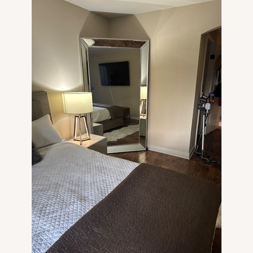 Used Beveled Studded Mirror  for sale on AptDeco