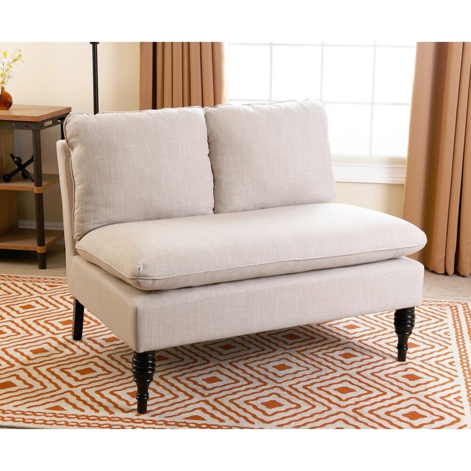Comfortable Sandstone Linen Loveseat  - image-5