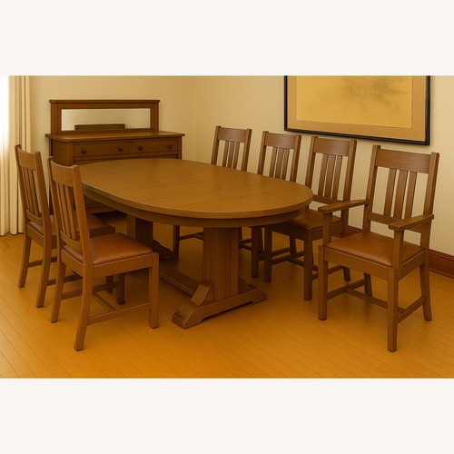 Used Mission Style Antique Dining Set for sale on AptDeco
