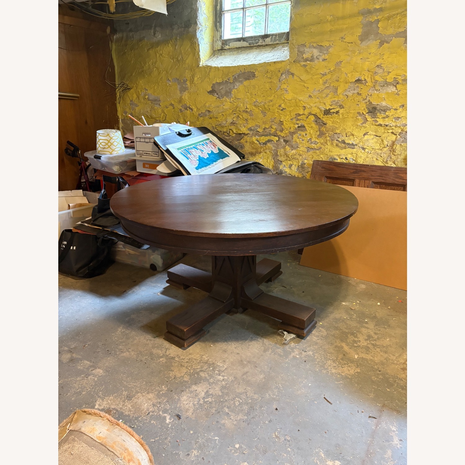 Mission Style Antique Dining Set - image-1