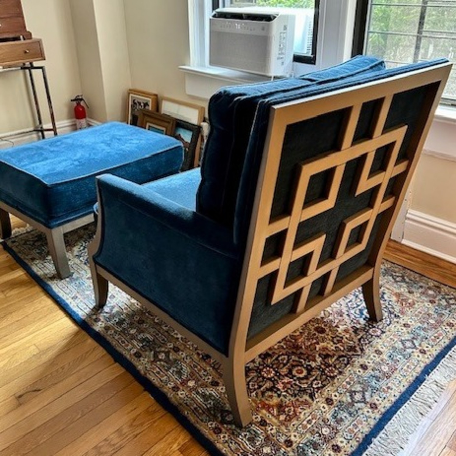 Ethan Allen Grayson Lounge Chair and Ottoman - image-4