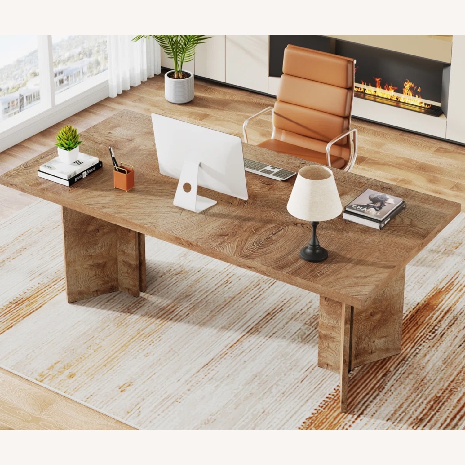 Ragusa 63-Inch Rectangle Computer Desk - image-2