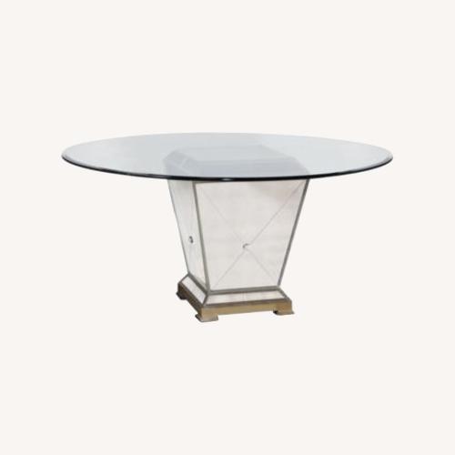 Used Macy’s 45 inch Silver Mirrored Table for sale on AptDeco