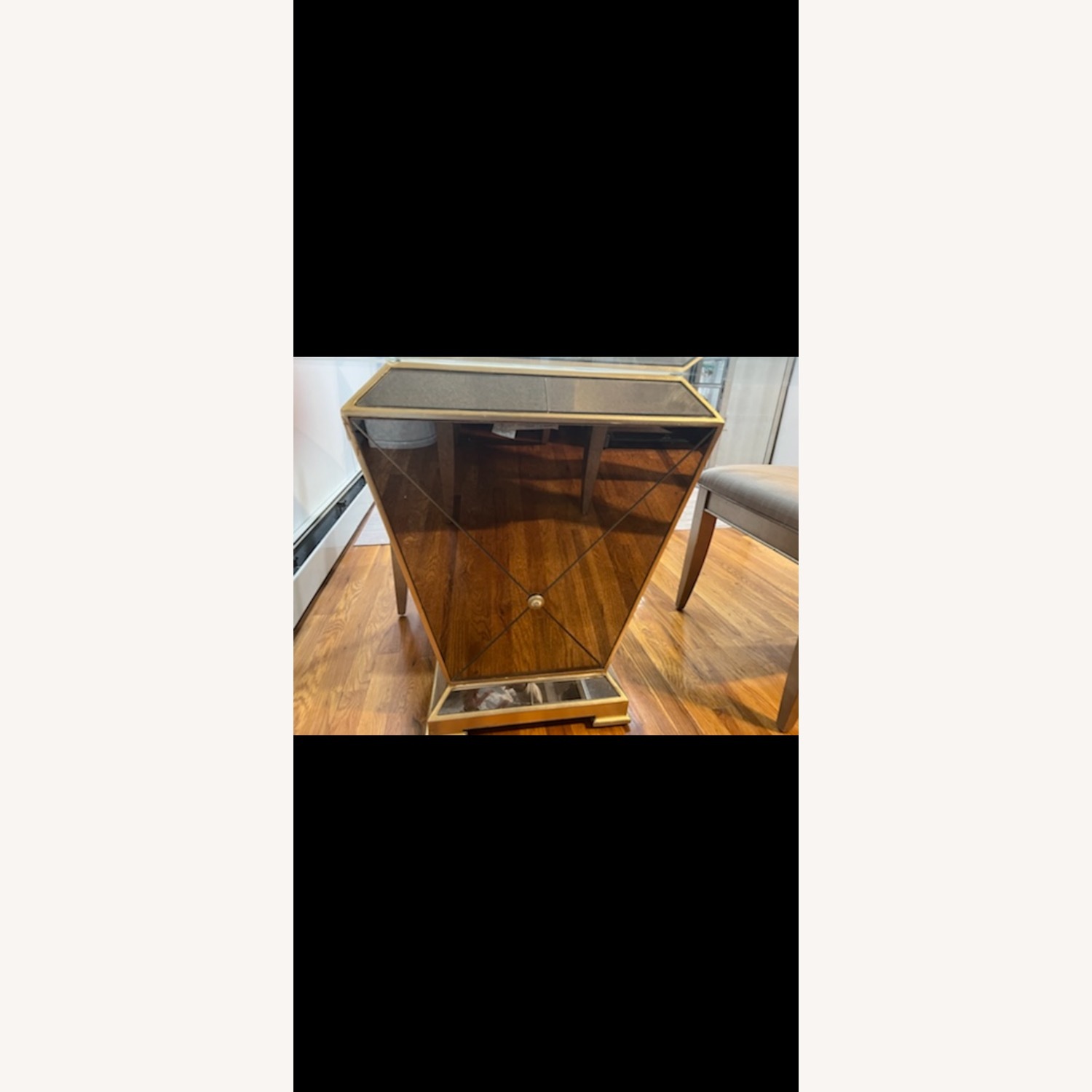 Macy’s 45 inch Silver Mirrored Table - image-5