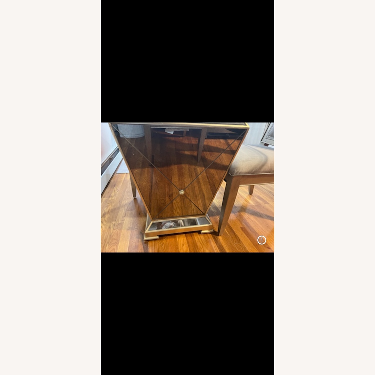 Macy’s 45 inch Silver Mirrored Table - image-4