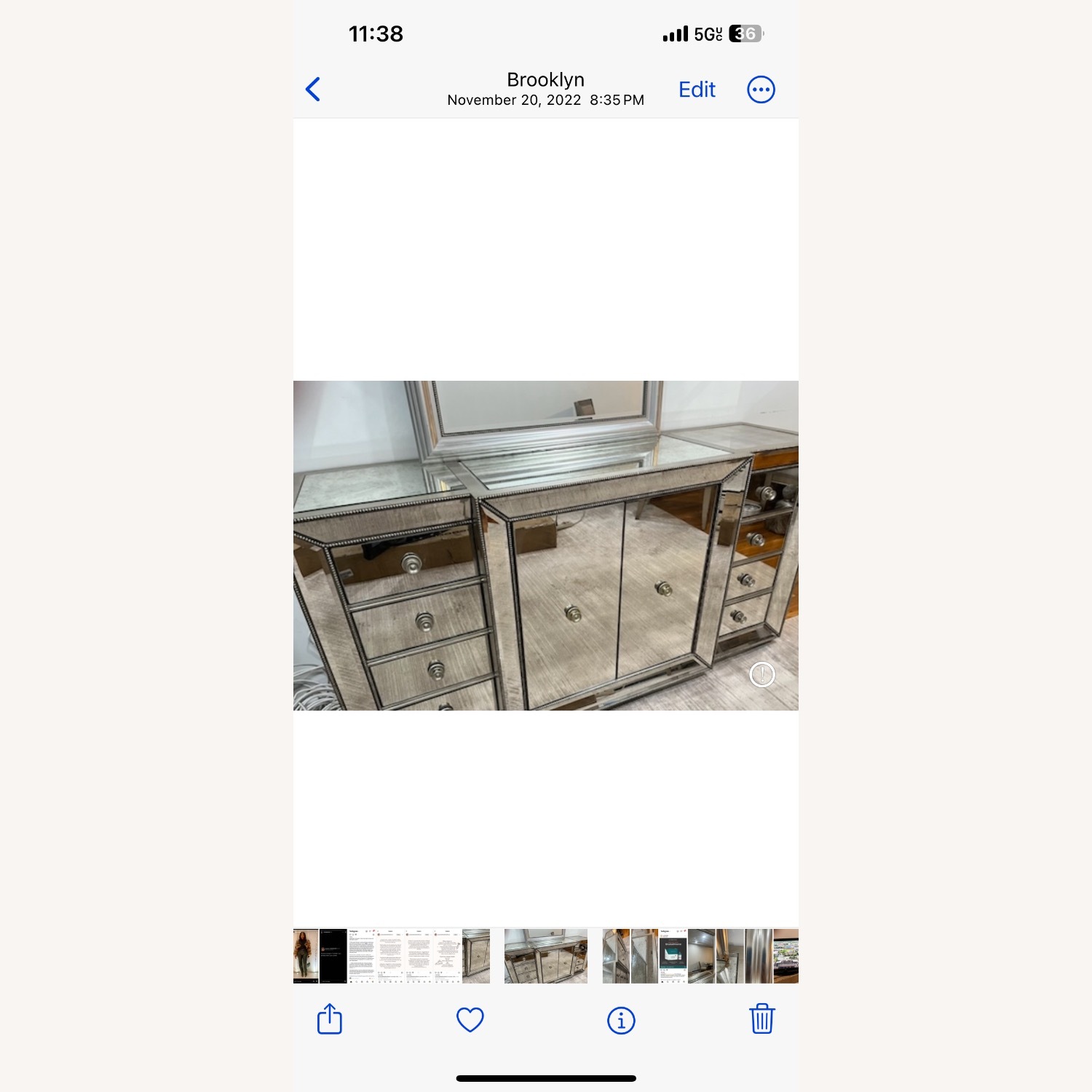 Z Gallerie Omni Mirrored Buffet - AptDeco