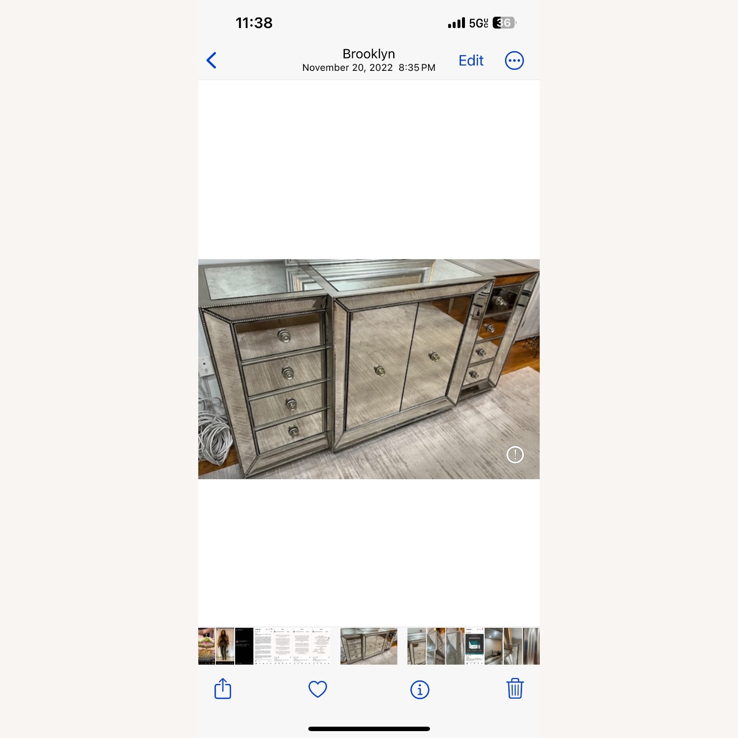 Z Gallerie Omni Mirrored Buffet - AptDeco