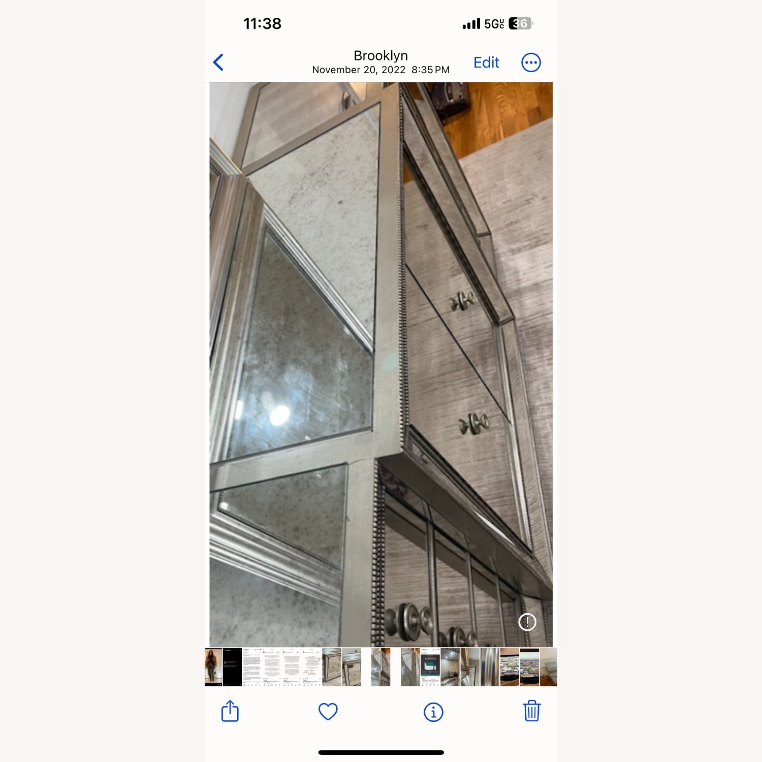 Z Gallerie Omni Mirrored Buffet - AptDeco