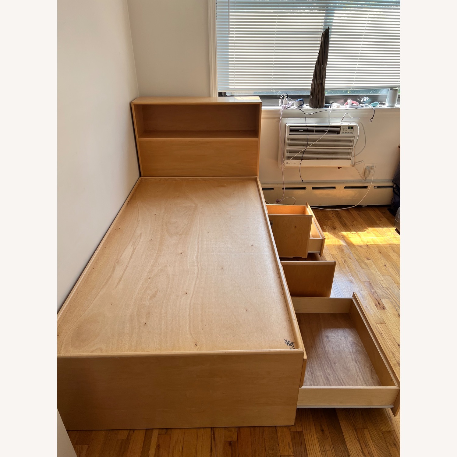 Solid Wood Twin Bed Frame With Drawers - image-3