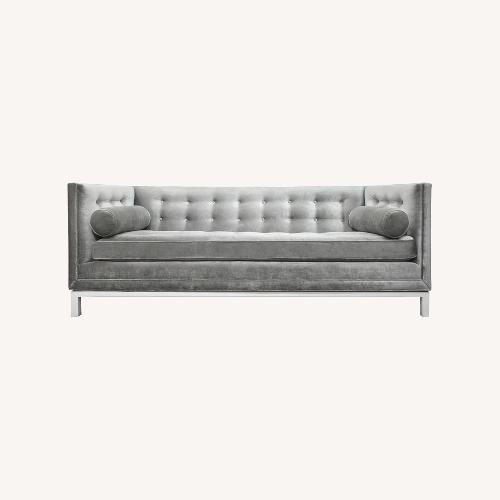 Used Jonathan Adler Gray Velvet Lampert Sofa for sale on AptDeco
