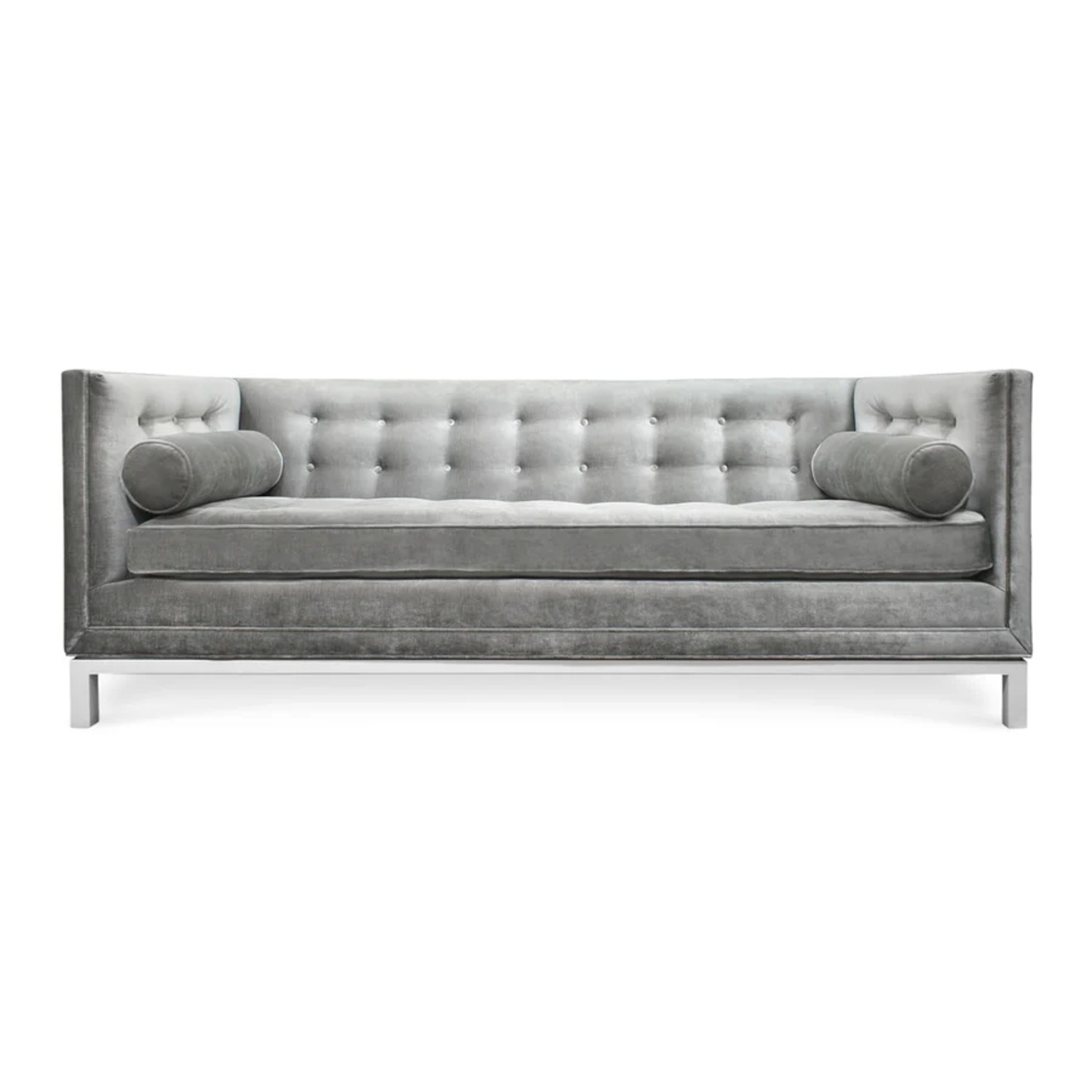 Jonathan Adler Gray Velvet Lampert Sofa - image-6