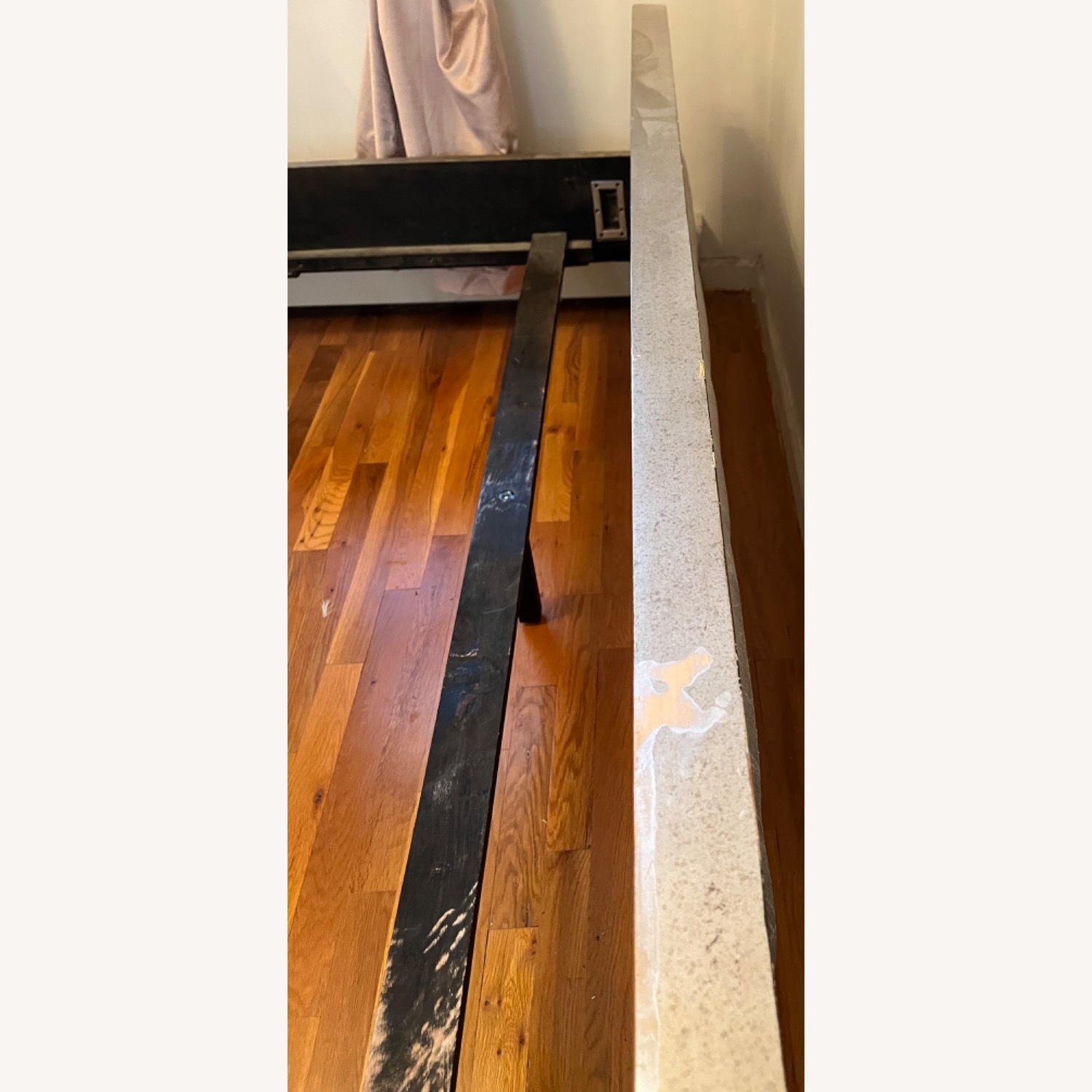 Macy’s Queen Size Tufted Mirrored Bed - image-6