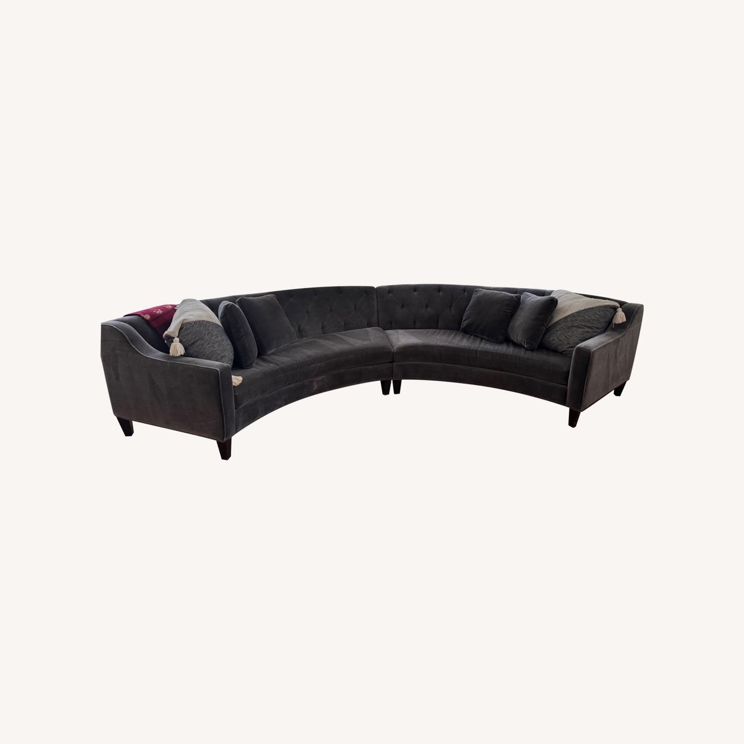 Z Gallerie Circa 2-Piece Curved Sectional - image-0