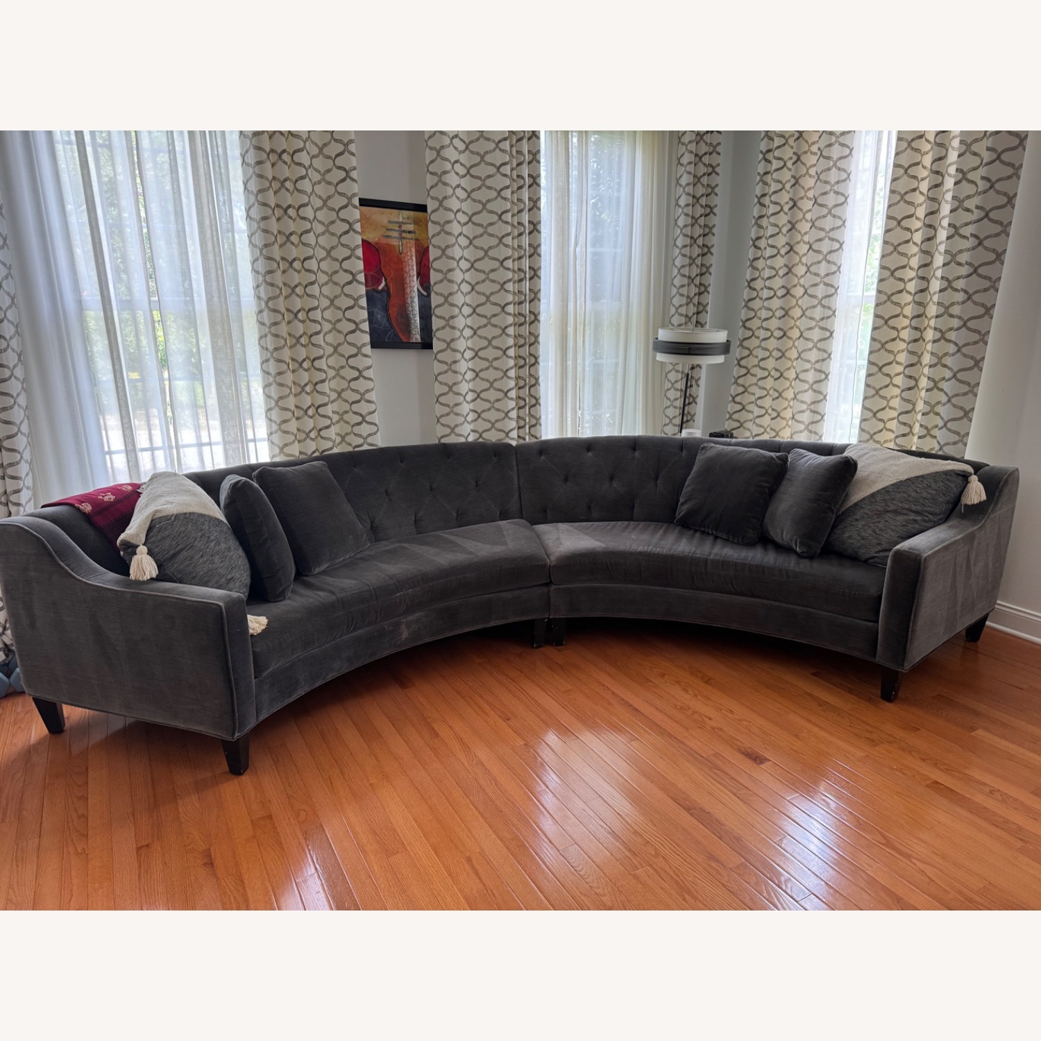 Z Gallerie Circa 2-Piece Curved Sectional - image-3