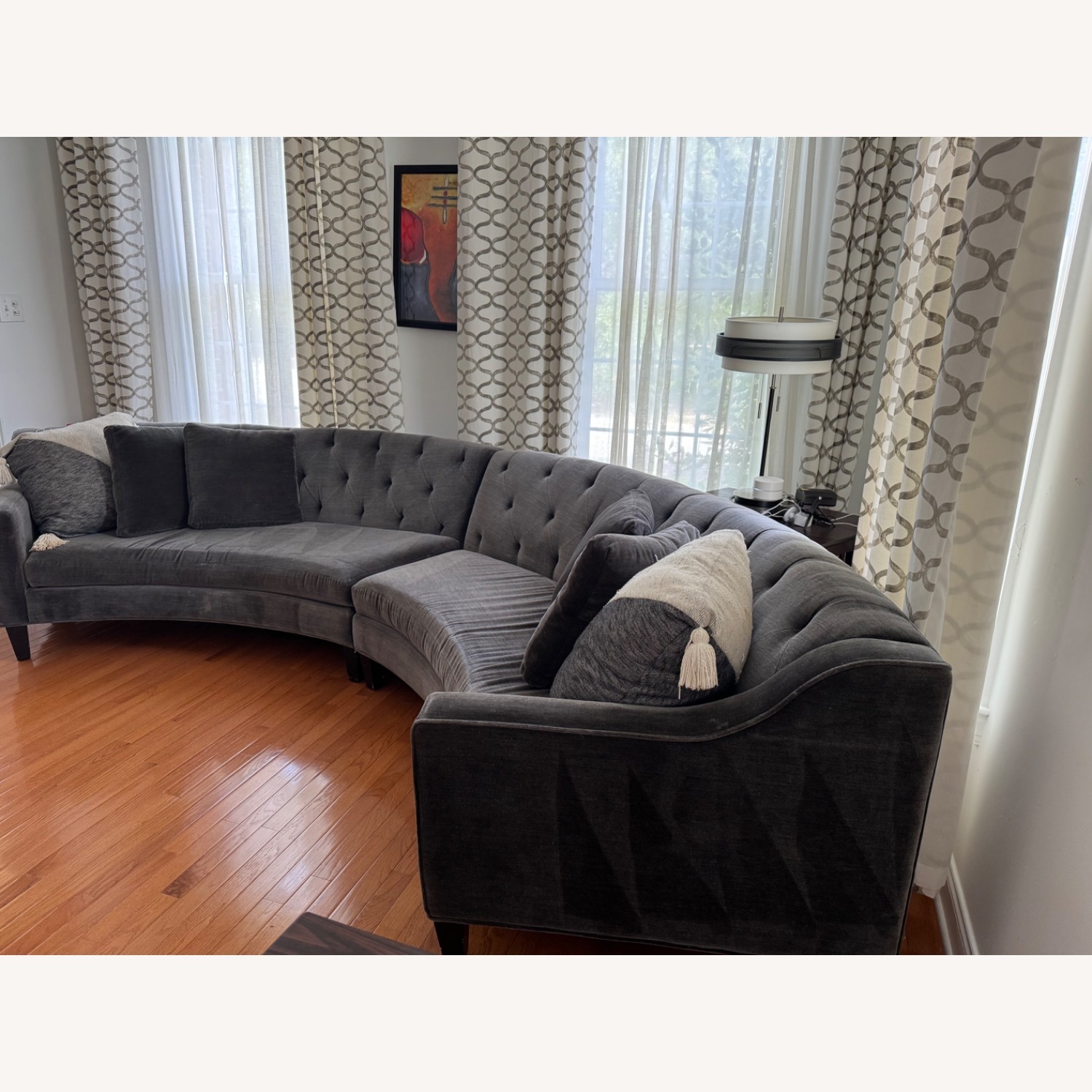 Z Gallerie Circa 2-Piece Curved Sectional - image-2