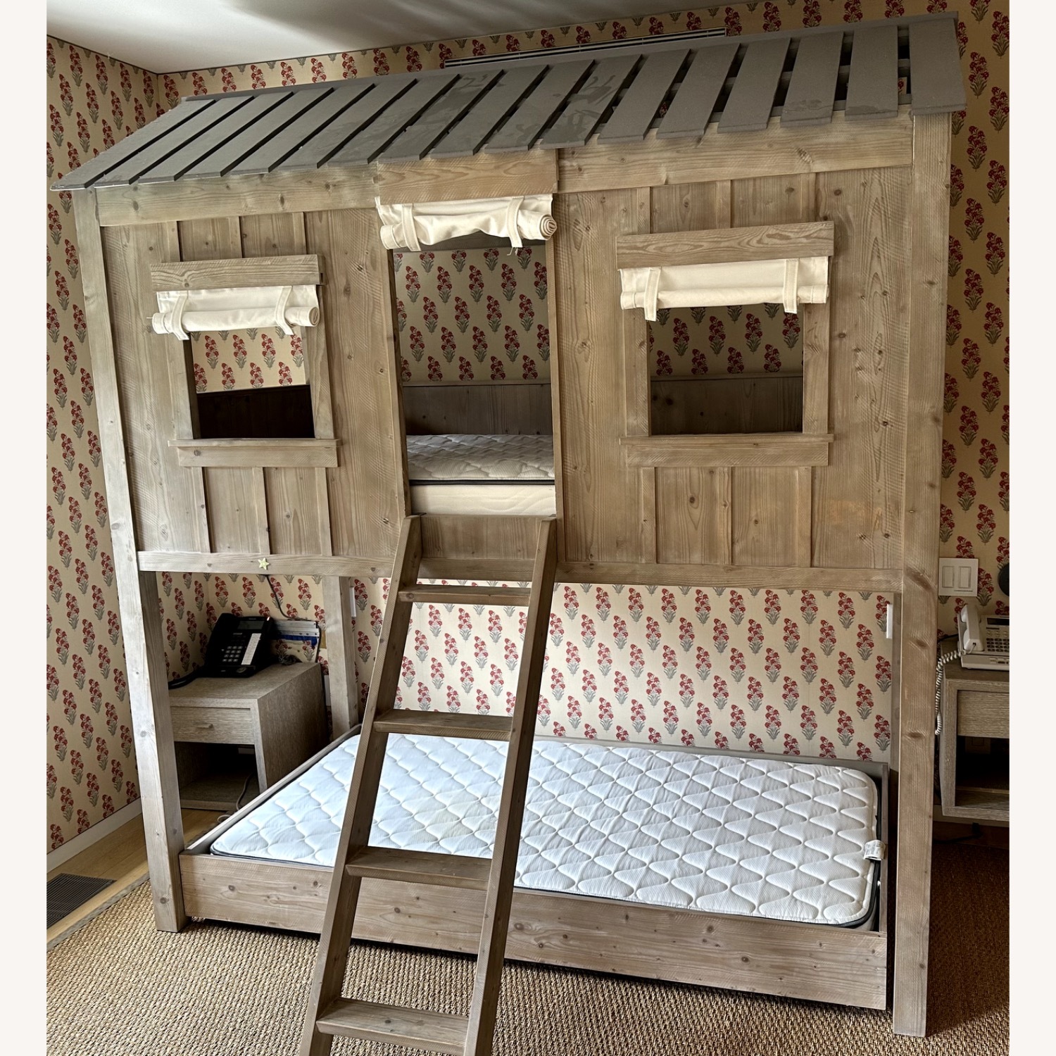 Restoration Hardware Cabin Loft Bed with Trundle - image-1